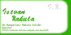 istvan makula business card
